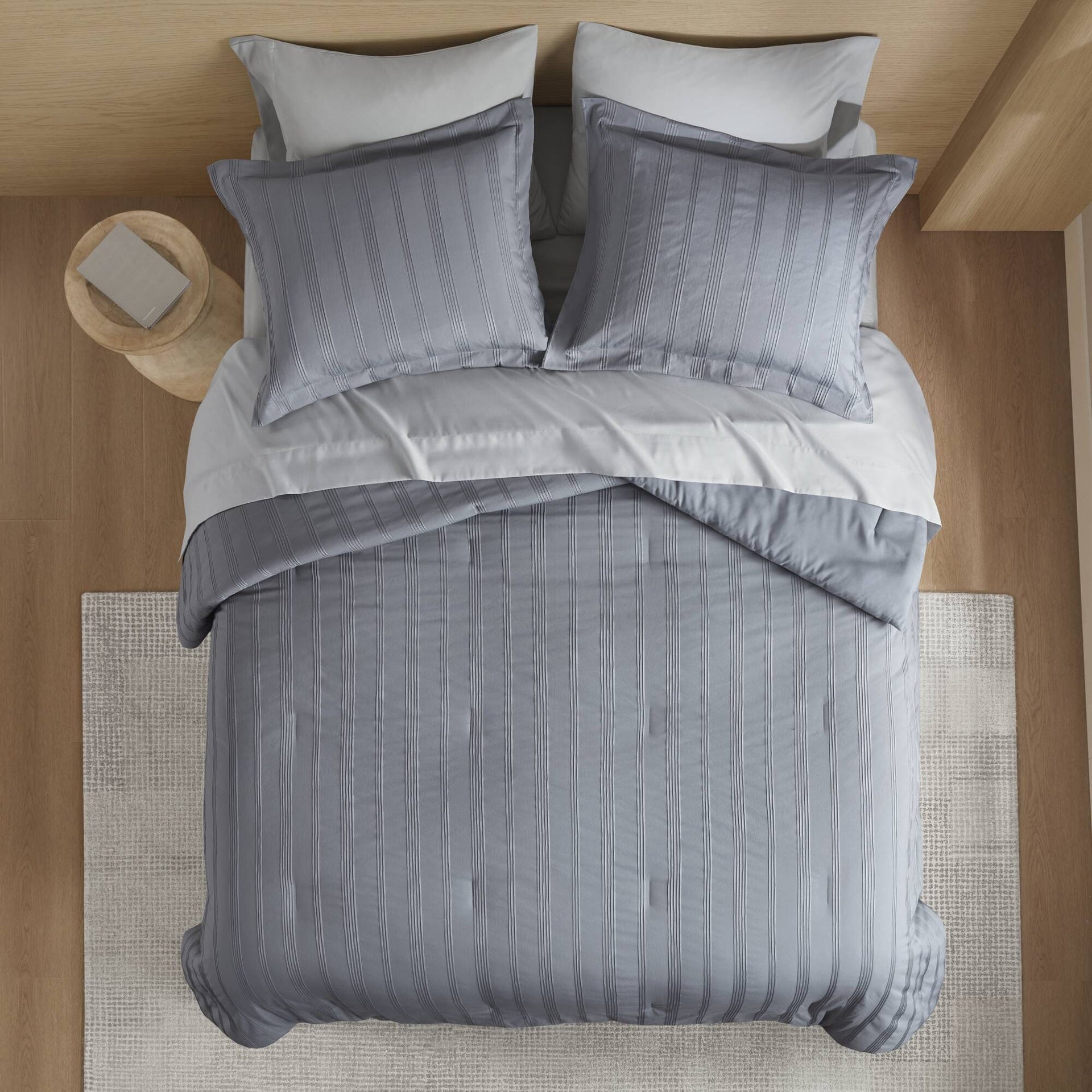 7-Piece Full Woven Striped Comforter Set