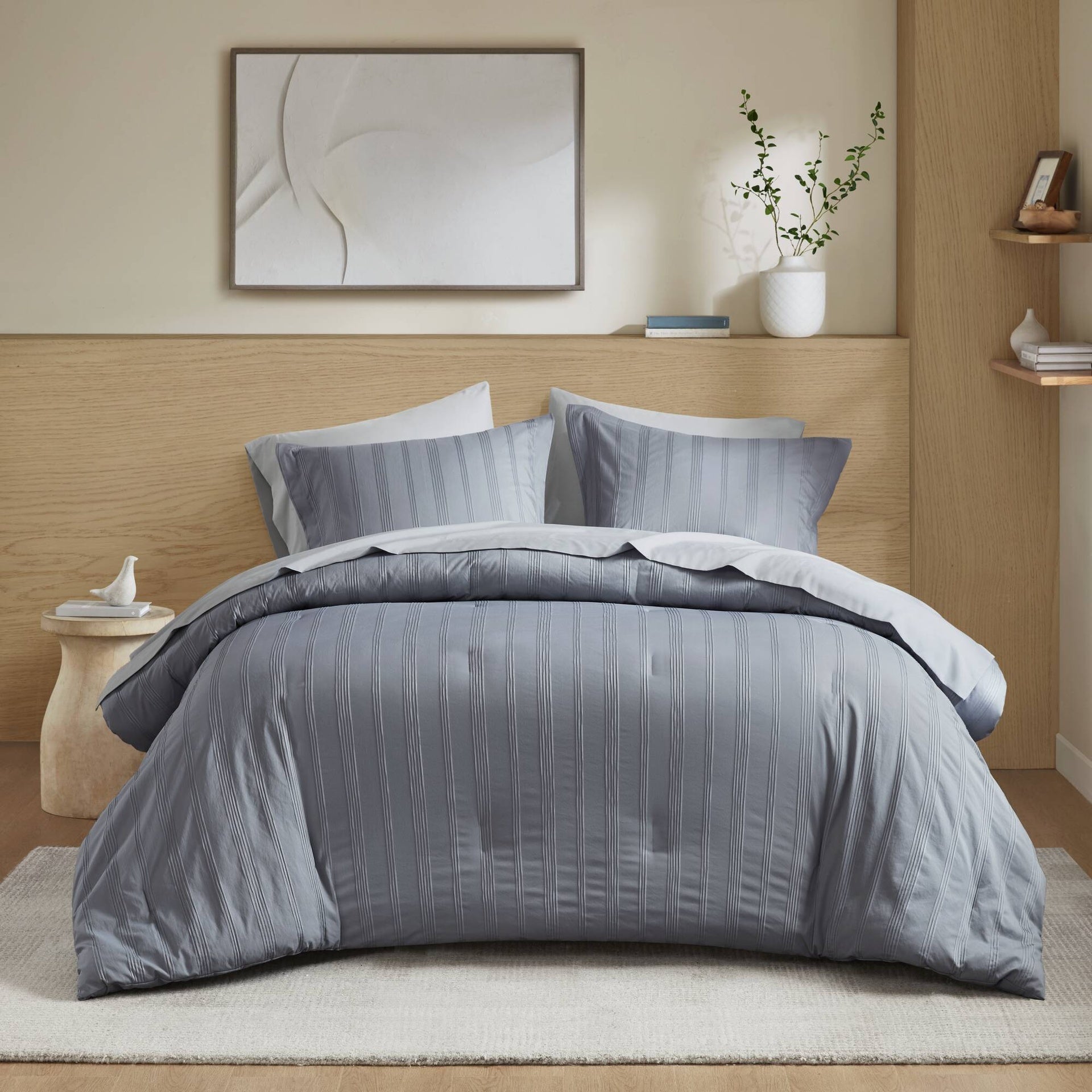 7-Piece Full Woven Striped Comforter Set