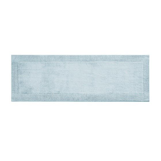 100% Cotton Tufted 3000 GSM Reversible Bath Rug Blue 21x34"