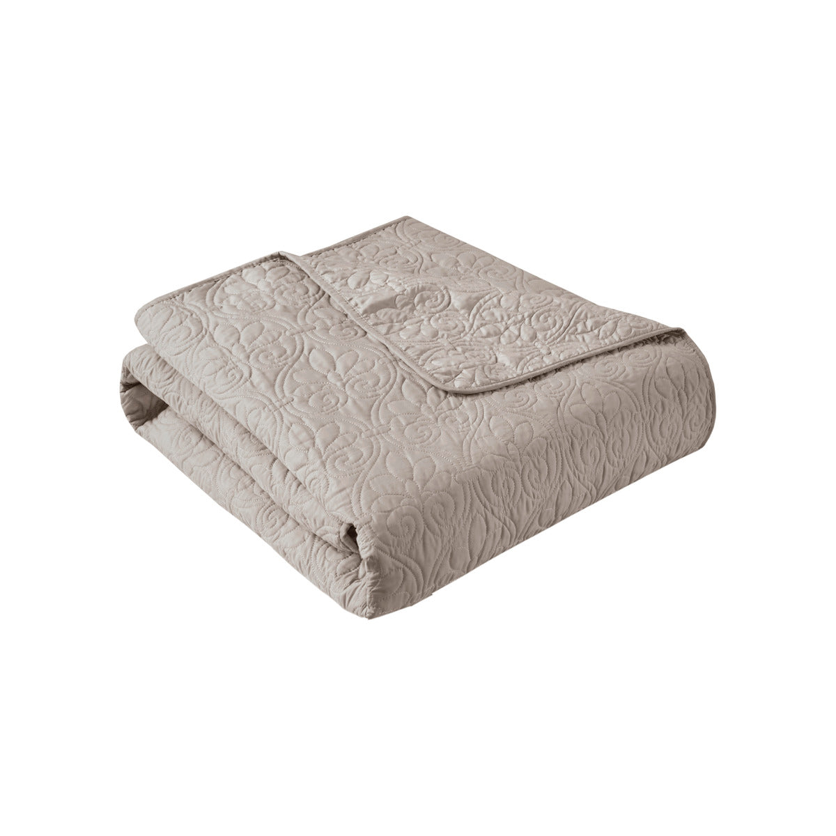 Oversized Quilted Throw Khaki 60x70"