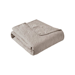 Oversized Quilted Throw Khaki 60x70"