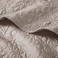 Oversized Quilted Throw Khaki 60x70"
