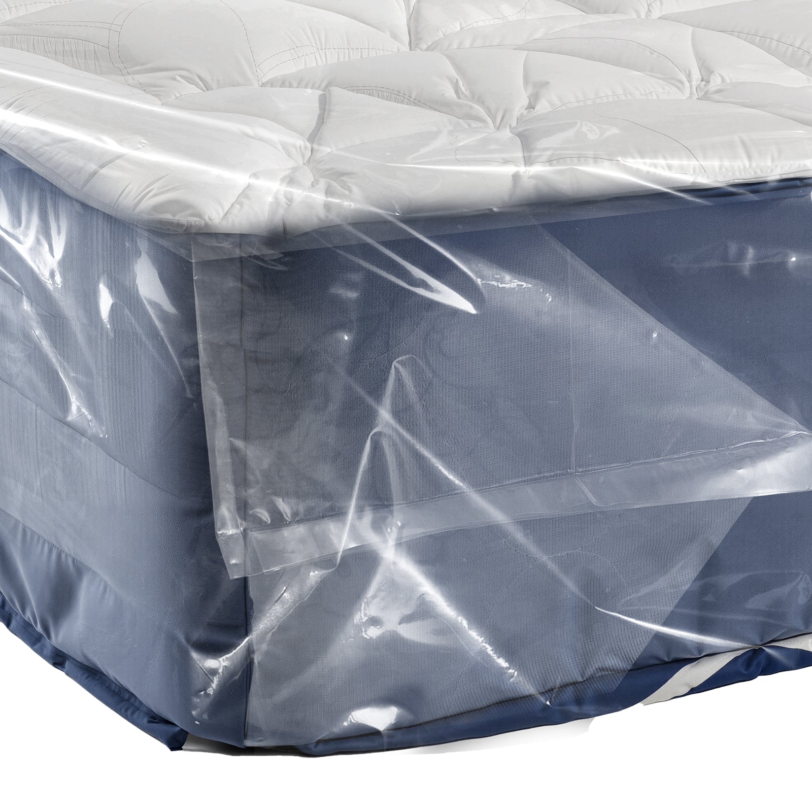 Plastic Mattress Bag 2 PK Bed Cover for Moving and Storage (2 Mil & Queen Size)