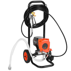 Stand Airless Paint Sprayer, 900W, 3300PSI High Pressure Airless Sprayer with Cart, Cleaning Brush, Hose, Extension Rod, Nozzles, Electric Spray Paint Machine for Interior or Exterior of House