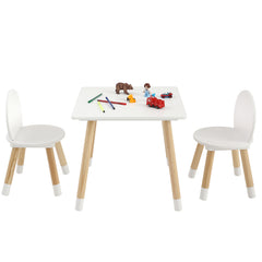 Kids Table and 2 Chairs Set, Toddler Table and Chair Set, Children Multi-Activity Table for Art, Craft, Reading, Learning, 1 Table and 2 Chairs