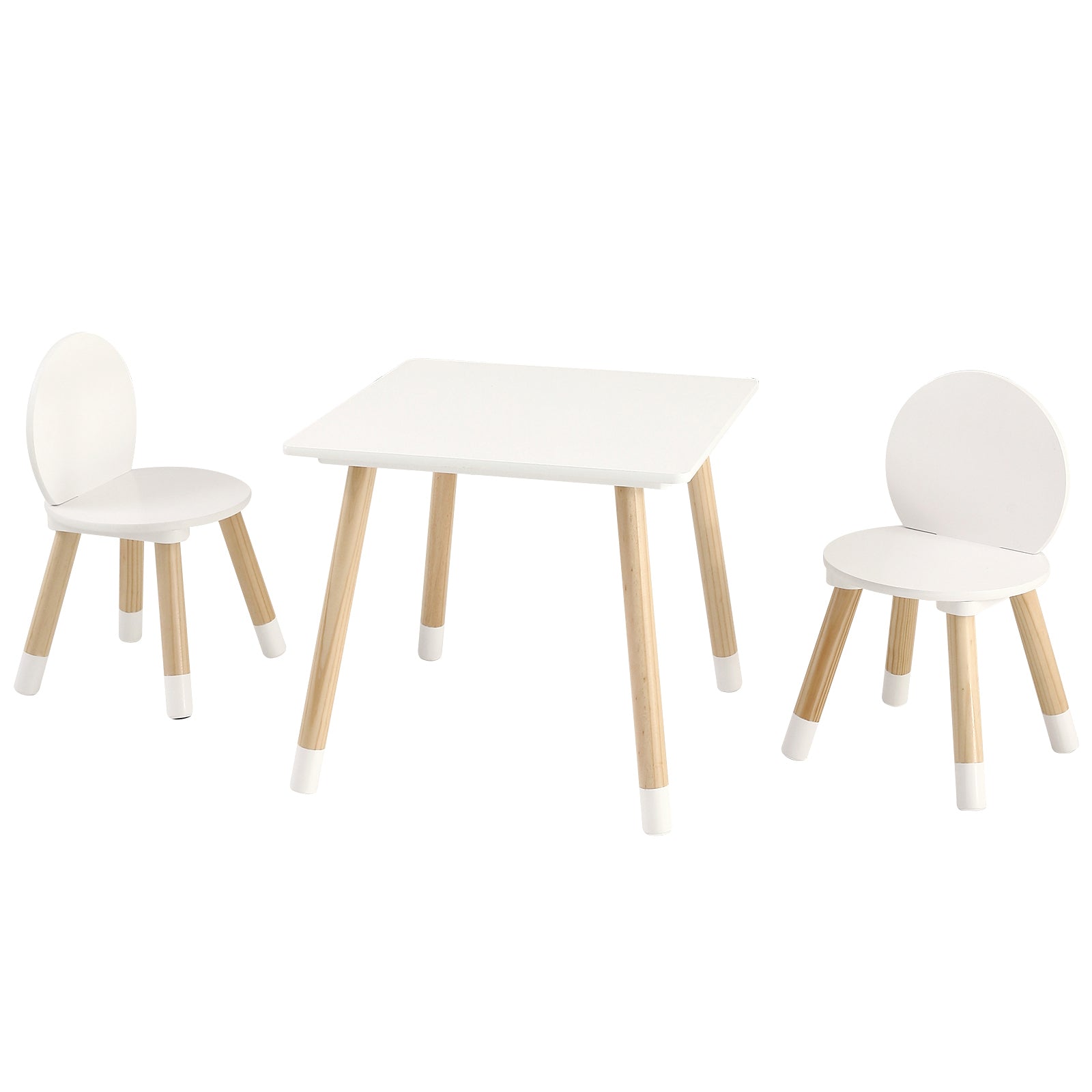 Kids Table and 2 Chairs Set, Toddler Table and Chair Set, Children Multi-Activity Table for Art, Craft, Reading, Learning, 1 Table and 2 Chairs