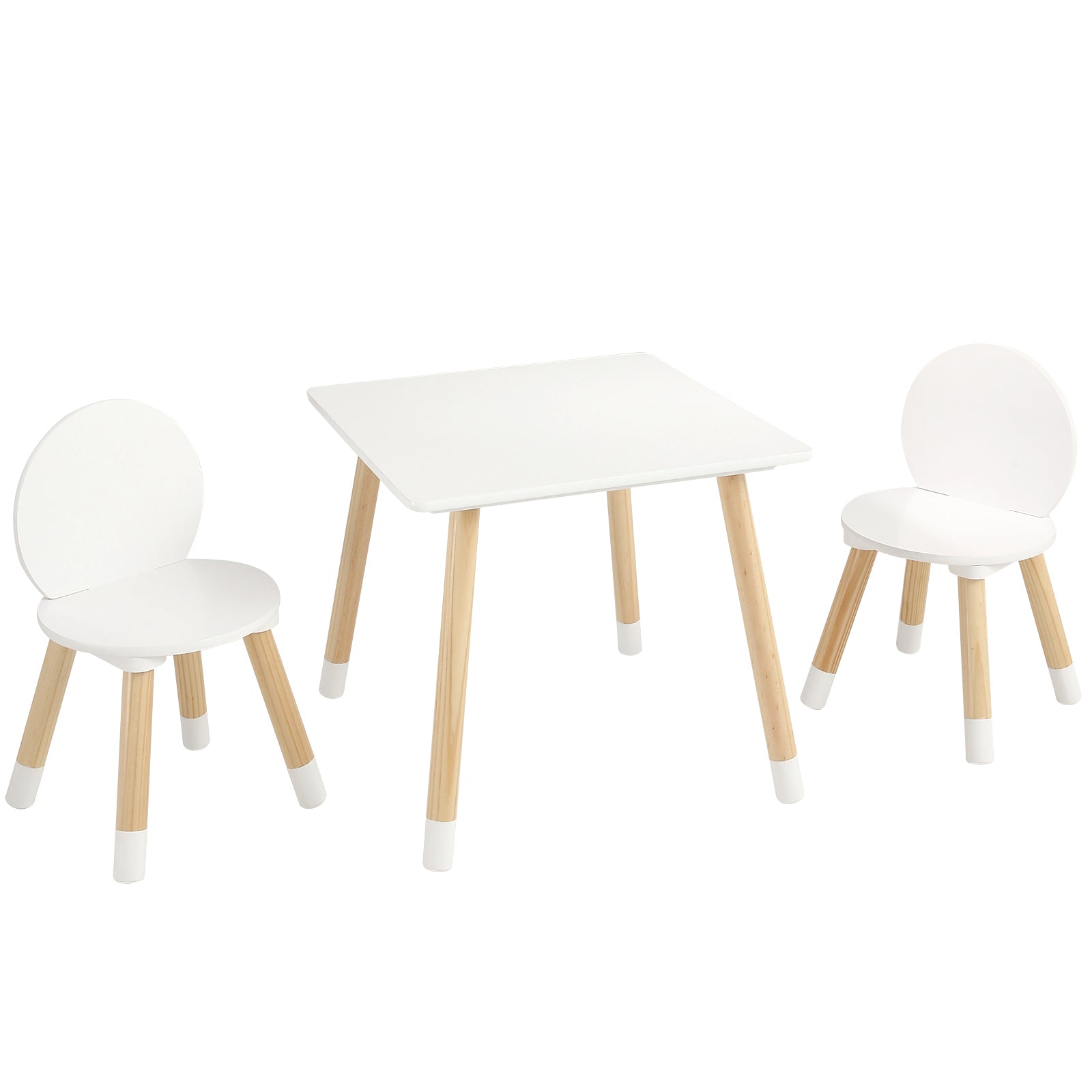 Kids Table and 2 Chairs Set, Toddler Table and Chair Set, Children Multi-Activity Table for Art, Craft, Reading, Learning, 1 Table and 2 Chairs