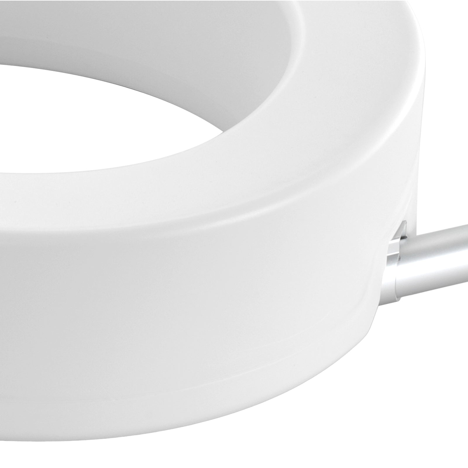 Raised Toilet Seat, 3.5" Height Raised, 300 lbs Weight Capacity, for Standard Round Toilet, Aluminum Handrail, with EVA Armrest Padding, for Elderly, Handicap, Patient, Pregnant, Medical