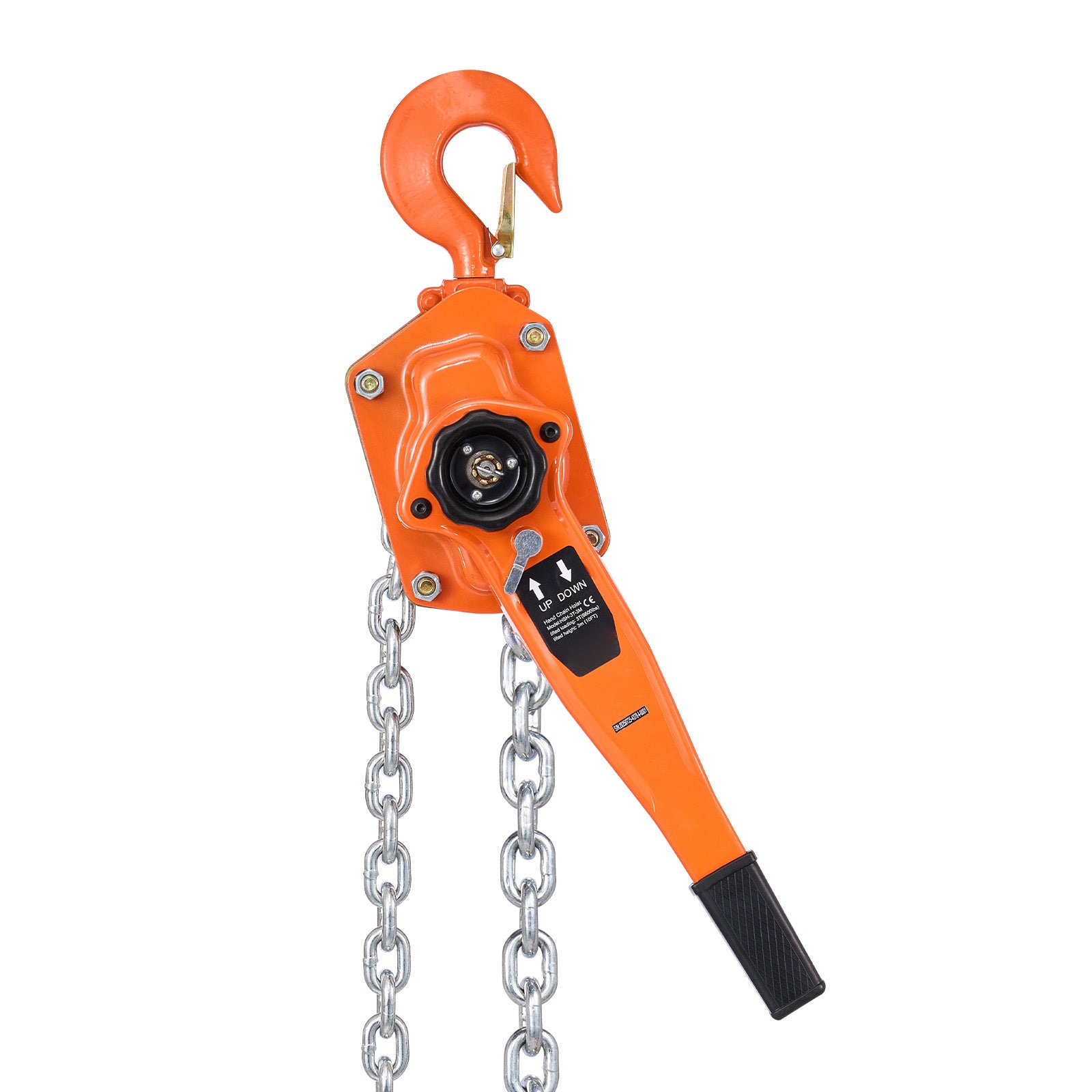 Manual Lever Chain Hoist, 3T 6600LBS Capacity Heavy Duty Come Along, 20FT Lift G80 Alloy Steel Chain With Dual Pawl Mechanical Brake,360°Rotating Hooks, for Warehouse Construction Garage