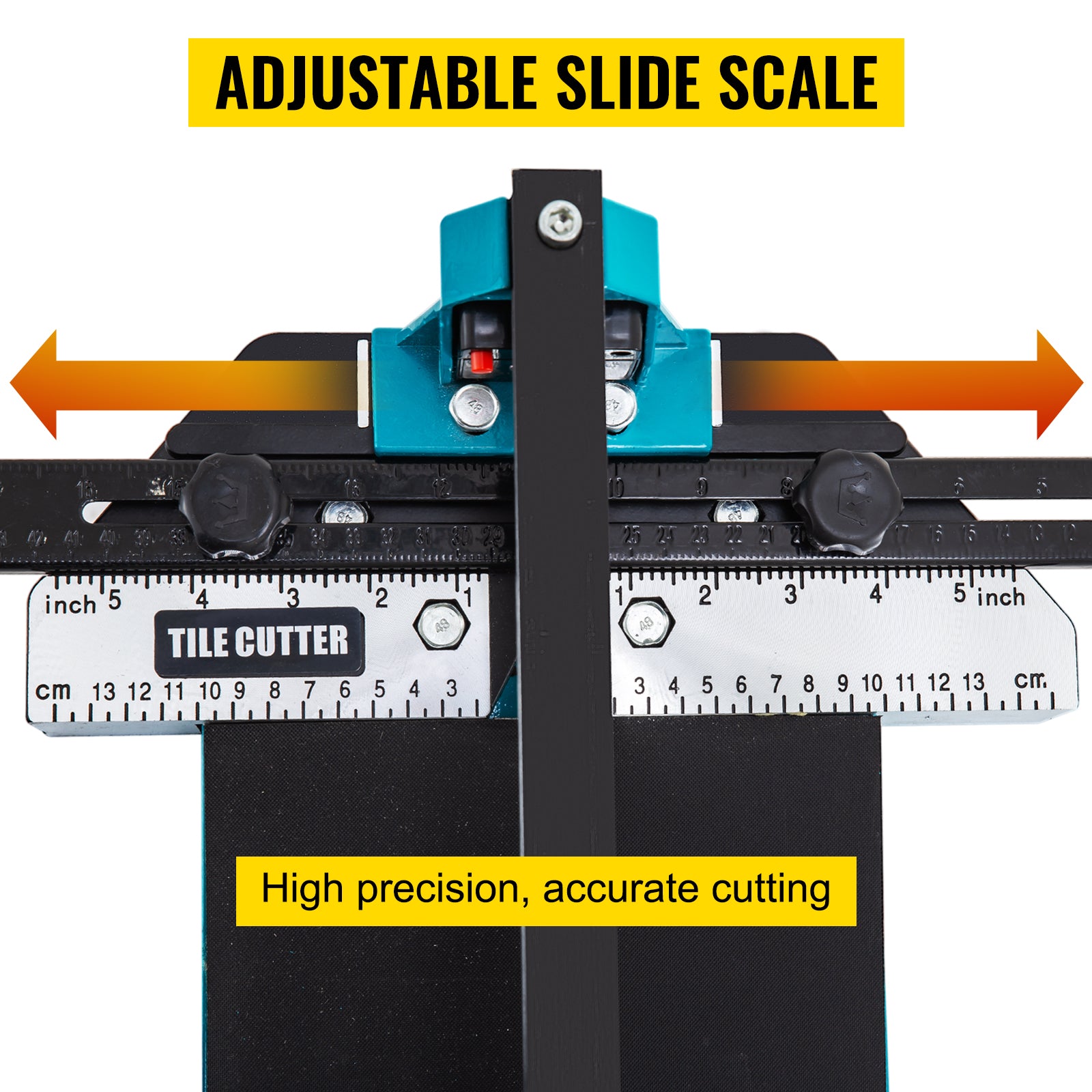 Tile Cutter, 48 Inch Manual Tile Cutter, Tile Cutter Tools w/ Single Rail & Double Brackets, 3/5 in Cap w/Precise Laser Guide, Snap Tile Cutter for Precision Cutting Porcelain Tiles Industry
