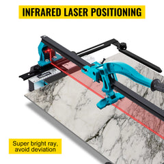 Tile Cutter, 48 Inch Manual Tile Cutter, Tile Cutter Tools w/ Single Rail & Double Brackets, 3/5 in Cap w/Precise Laser Guide, Snap Tile Cutter for Precision Cutting Porcelain Tiles Industry