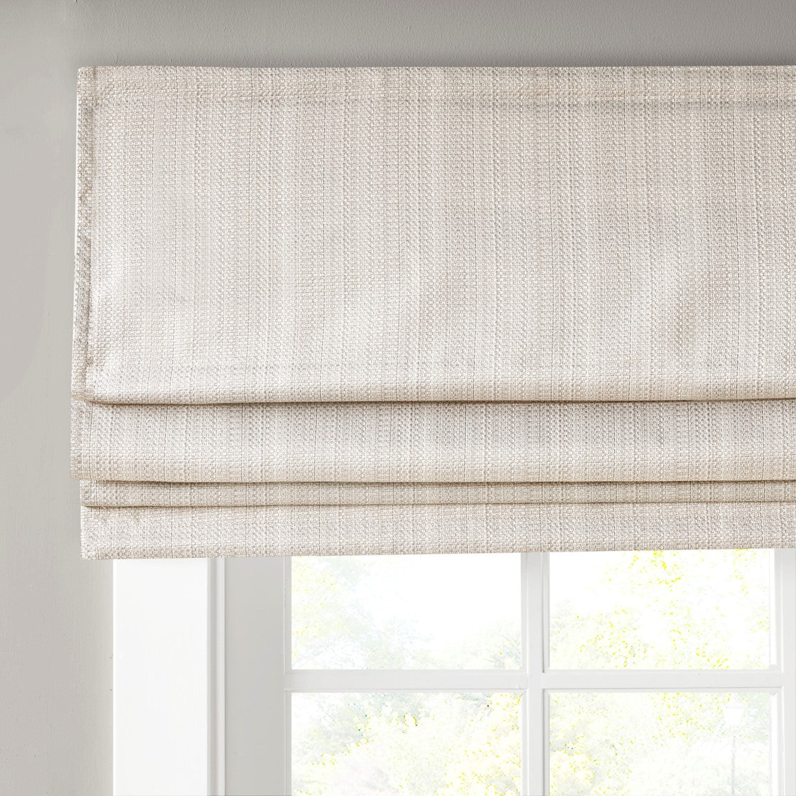 Basketweave Room Darkening Cordless Roman Shade