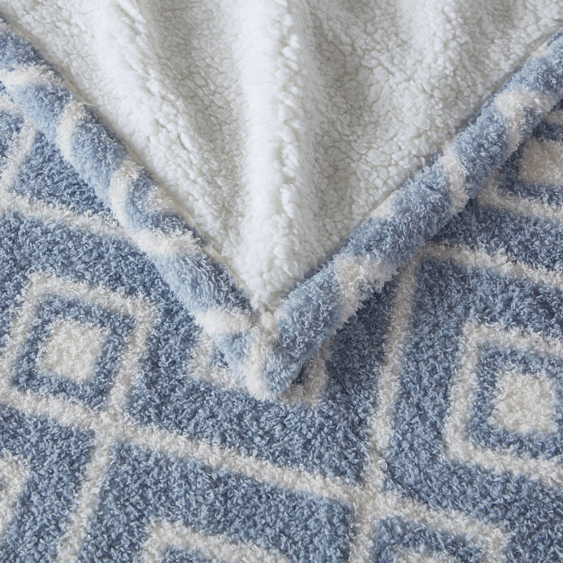 1 PCS 50x60" Dream Soft Heated Throw Blue Geo