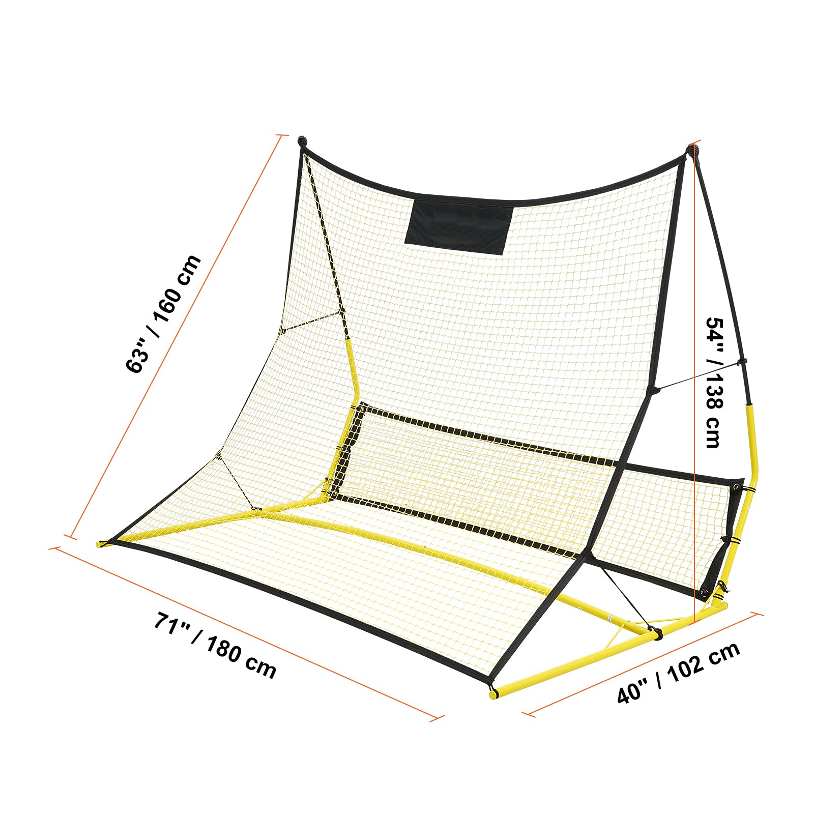 Soccer Trainer, 2-IN-1 Portable Soccer Rebounder Net, 71"x40" Iron Soccer Practice Equipment, Sports Football Rebounder Wall with Portable Bag, Perfect for Team Solo Training, Passing, Volley
