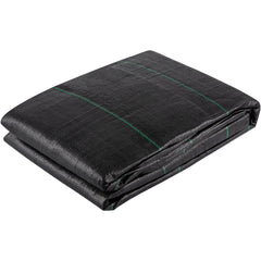 Geotextile Fabric, 12.5 x 30 ft 3.5oz Woven PP Driveway Drain Cloth w/ 600lbs Tensile Strength, Heavy Duty Underlayment for Soil Stabilization, Landscaping, Weed Barrier, 12.5FT30FT-3.5OZ, Black