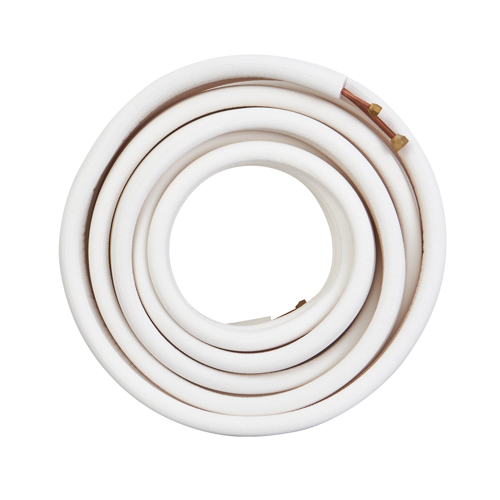 50FT Mini Split Line Set, 1/4" & 3/8" O.D Copper Pipes Tubing and Triple-Layer Insulation, for Mini Split Air Conditioning Refrigerant or Heating Pump Equipment & HVAC with Wrapping Strips.