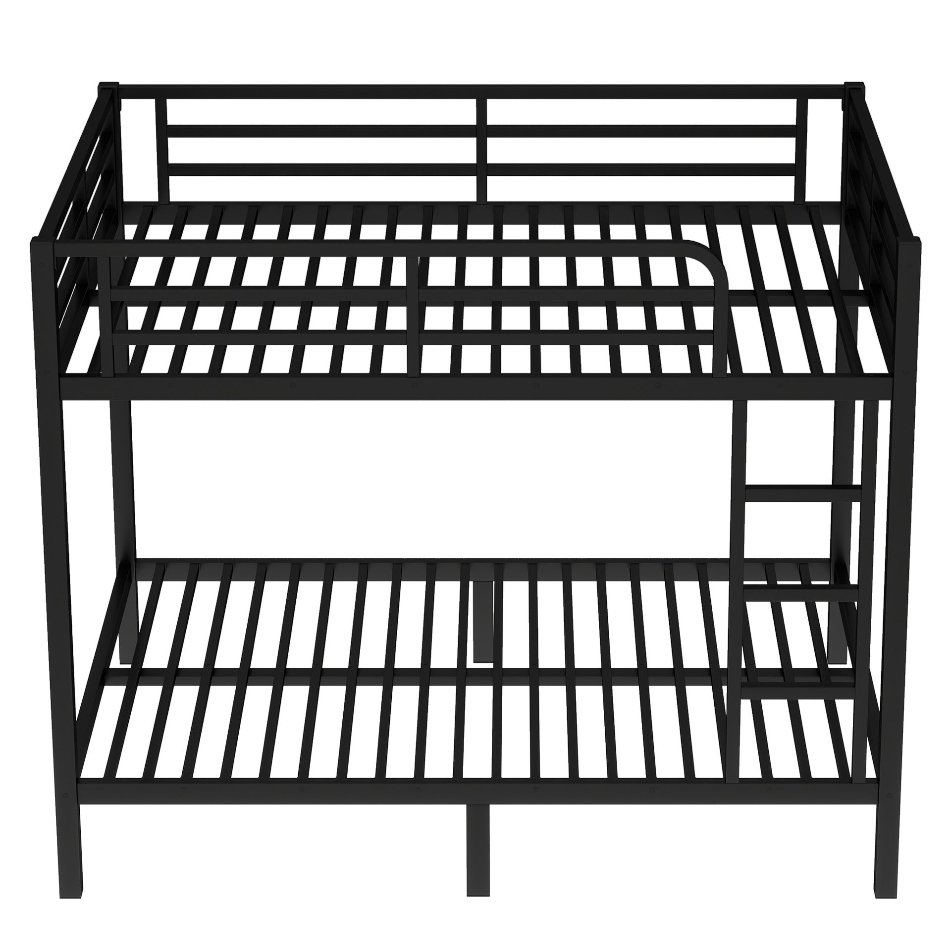 Metal Full over Full Bunk Bed for Teens and Adults,Space-Saving/Noise Reduced/No Box Spring Needed, Black