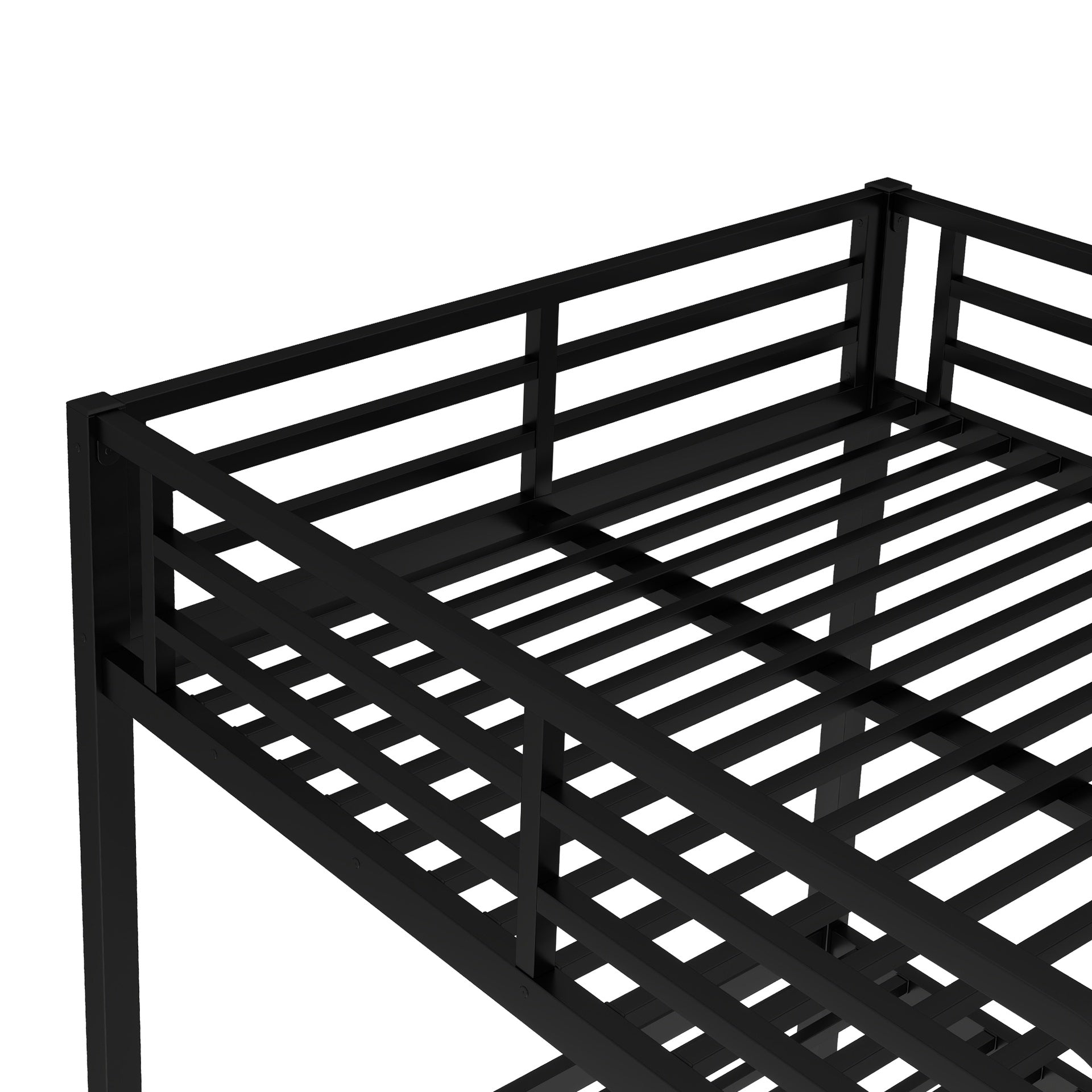 Metal Full over Full Bunk Bed for Teens and Adults,Space-Saving/Noise Reduced/No Box Spring Needed, Black