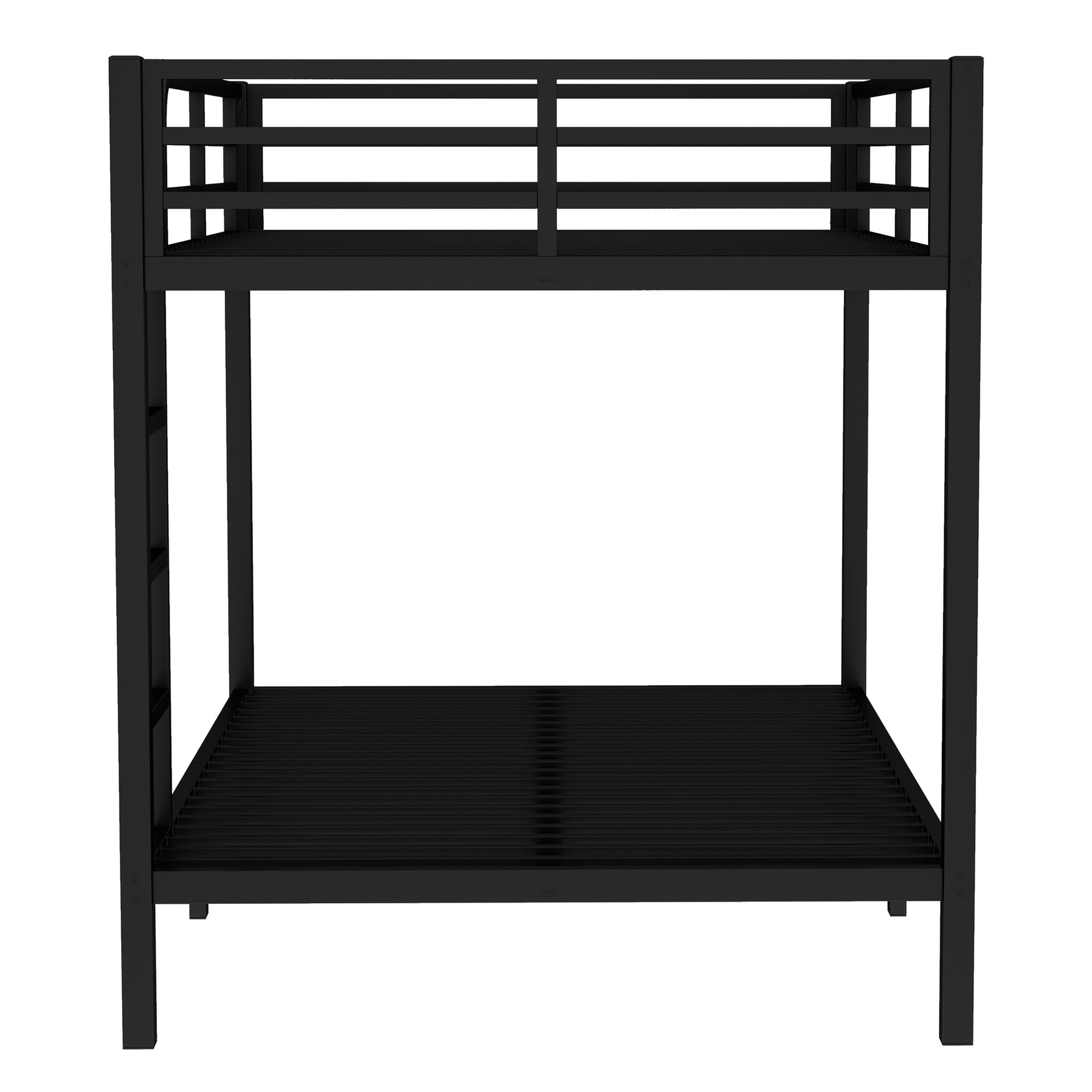 Metal Full over Full Bunk Bed for Teens and Adults,Space-Saving/Noise Reduced/No Box Spring Needed, Black