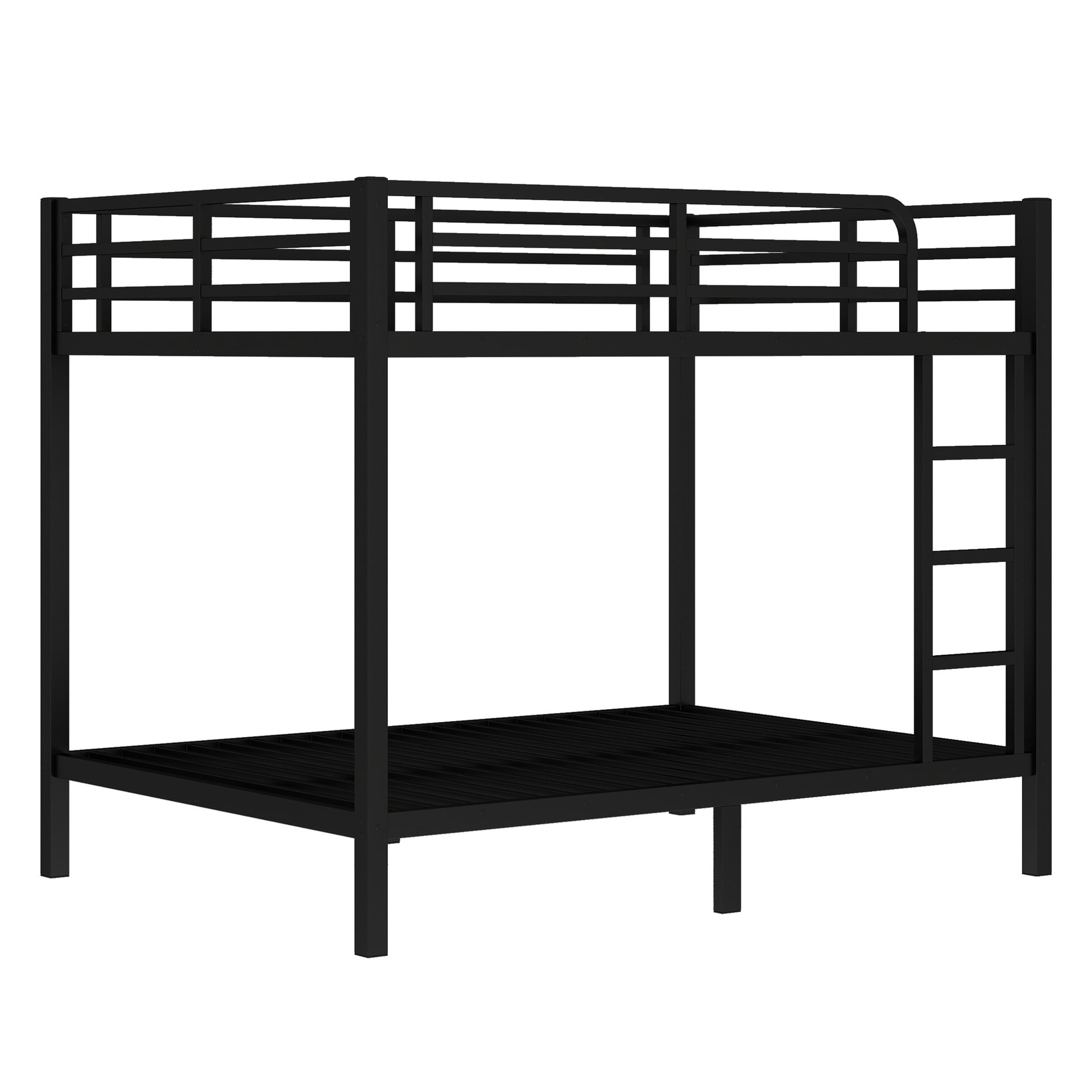 Metal Full over Full Bunk Bed for Teens and Adults,Space-Saving/Noise Reduced/No Box Spring Needed, Black