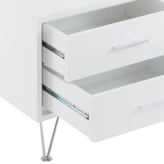Deoss White Finish Accent Table