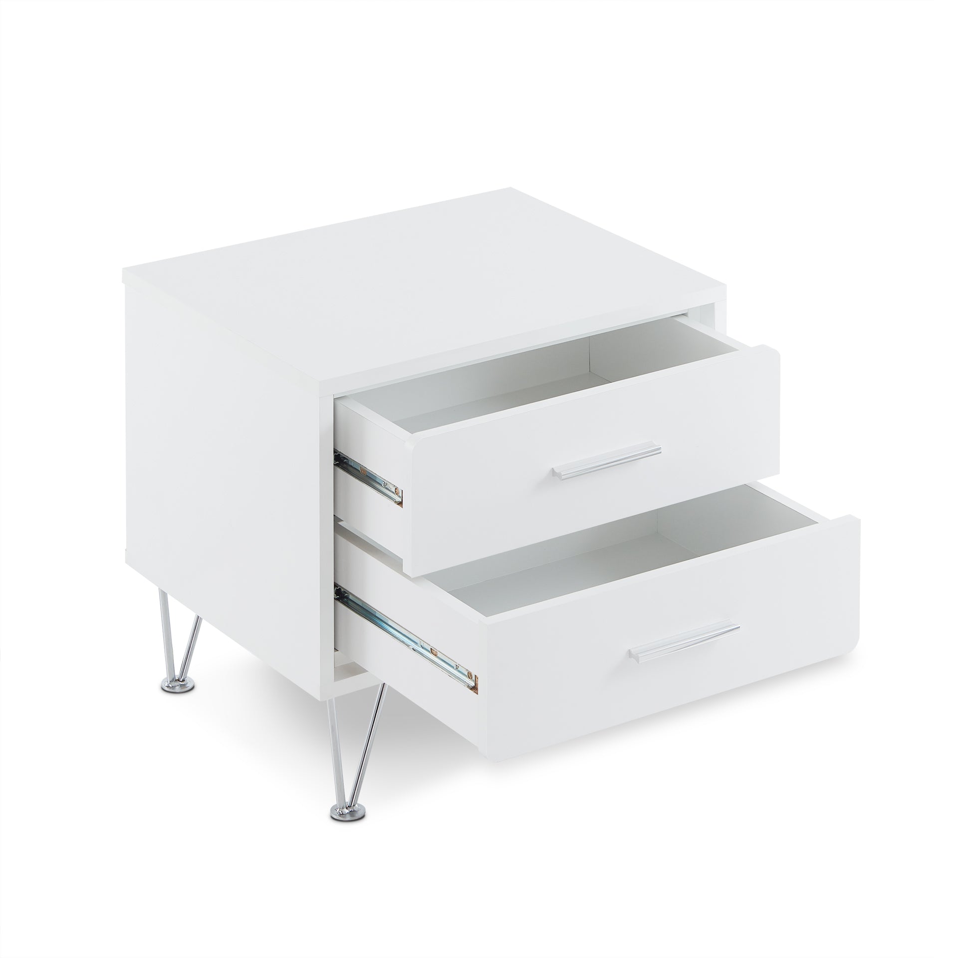 Deoss White Finish Accent Table