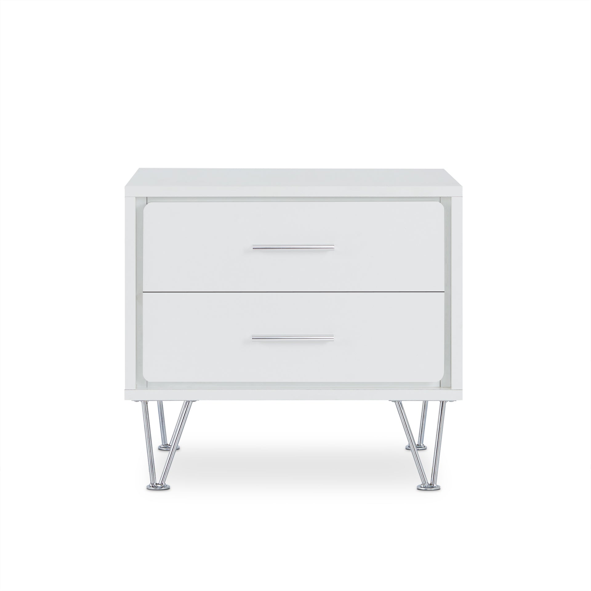 Deoss White Finish Accent Table