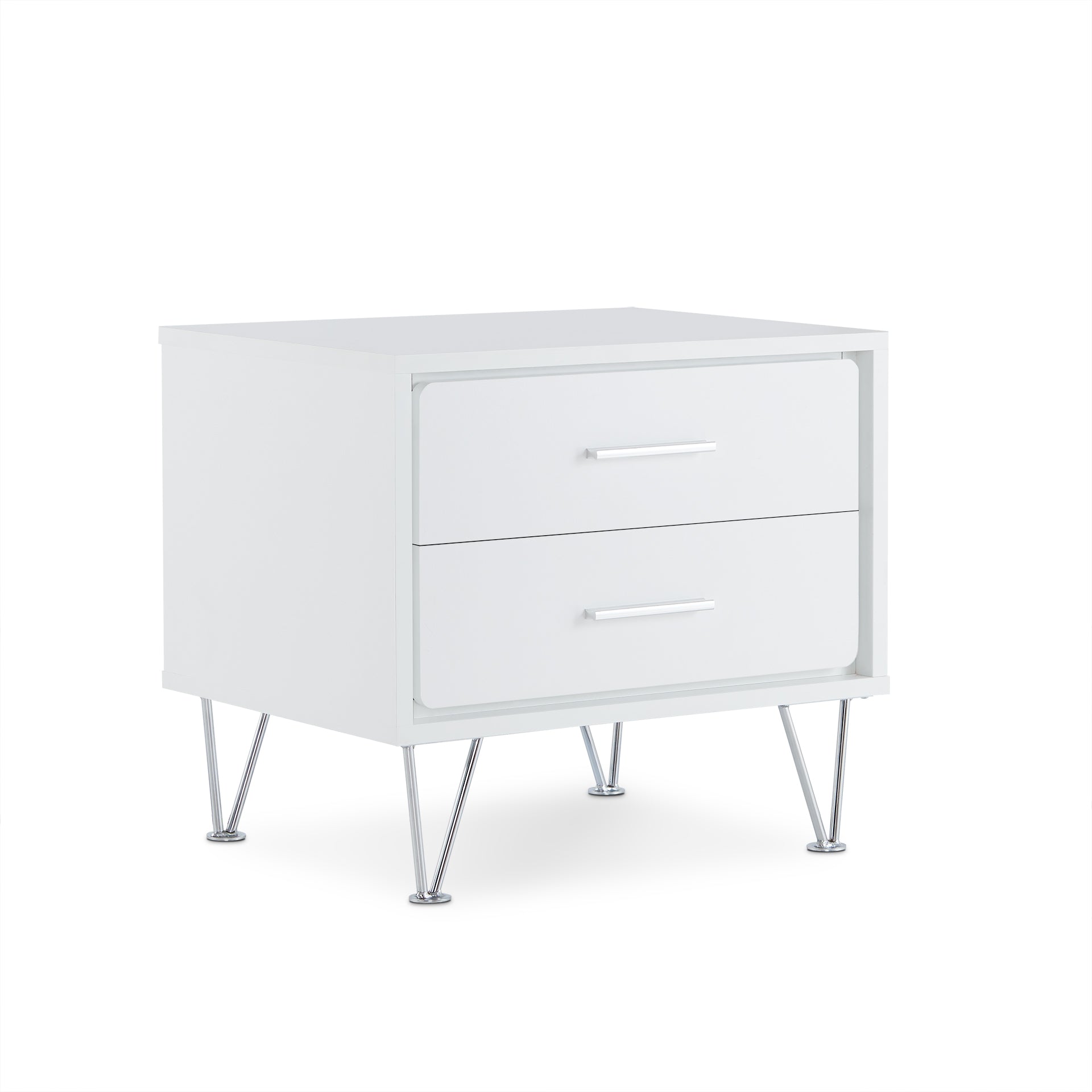 Deoss White Finish Accent Table