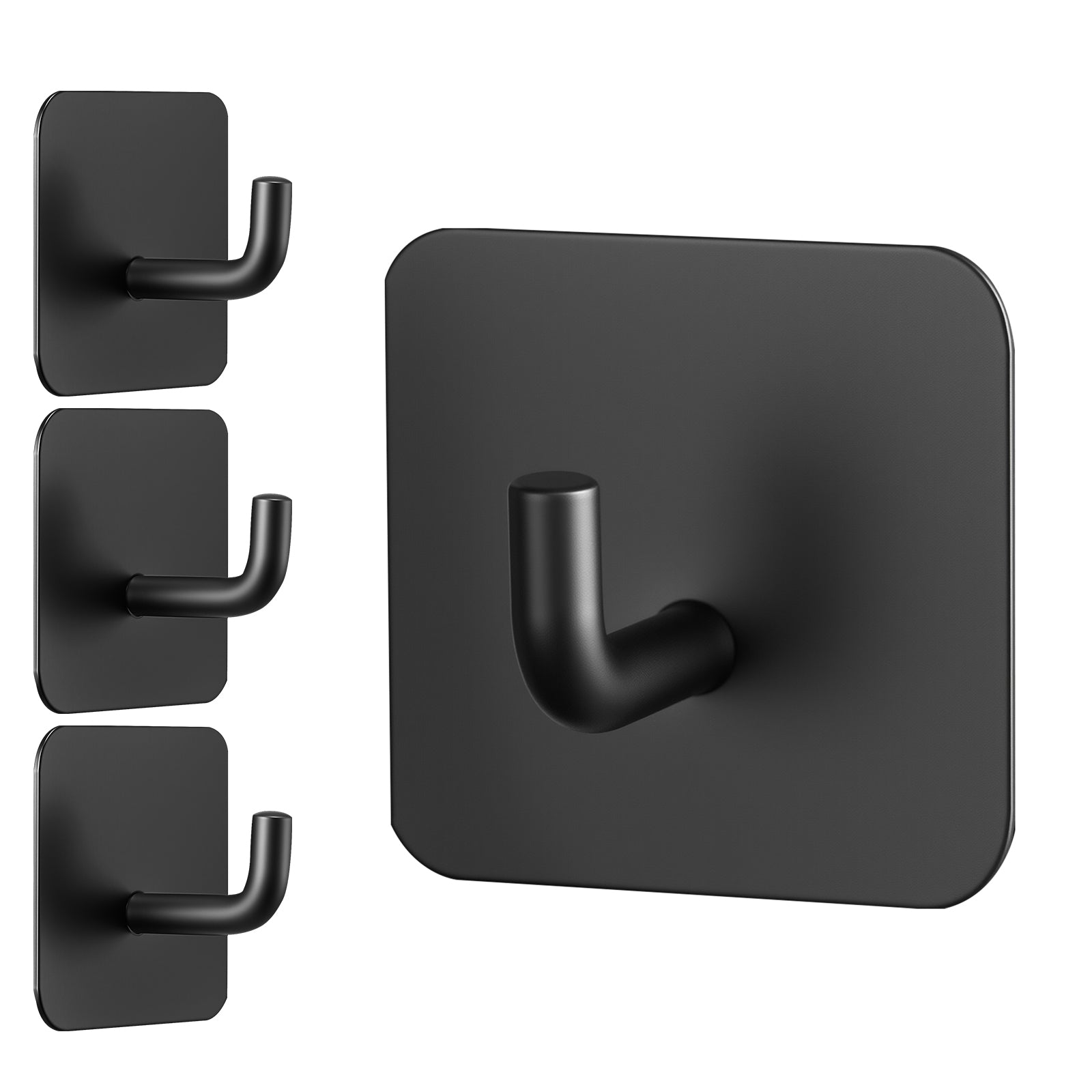 Adhesive Hooks Self-Adhesive Towel Coat Hooks 4 Pack Sticky Wall Hanger