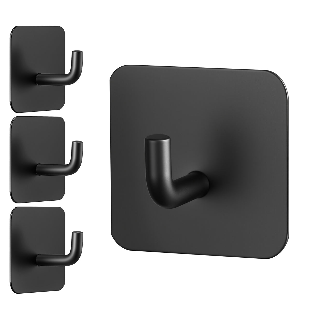 Adhesive Hooks Self-Adhesive Towel Coat Hooks 4 Pack Sticky Wall Hanger
