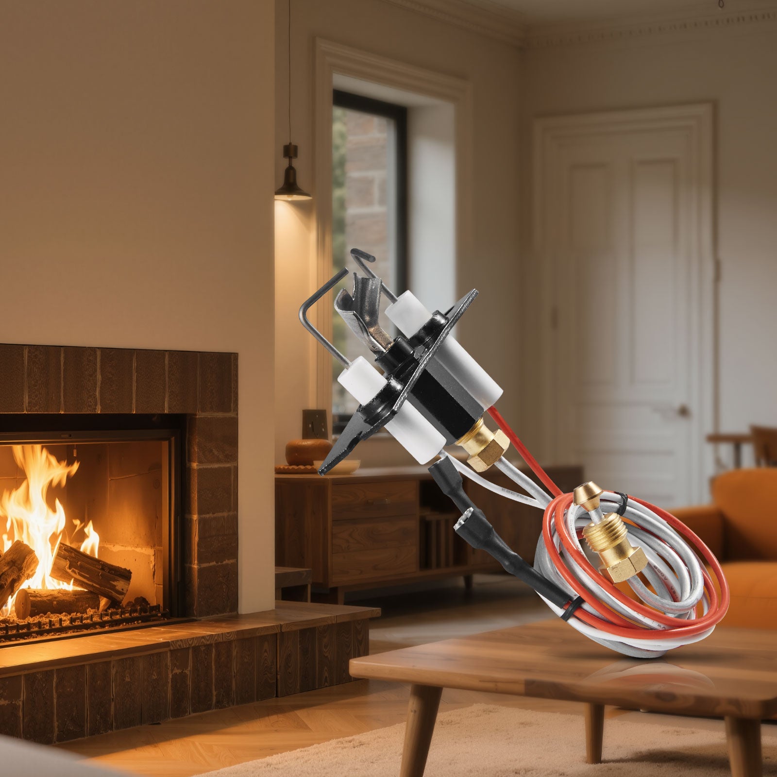 Gas Pilot Assembly, OE 2090-012, 2198-012, SRV2090-012 Fireplace Gas Pilot Assembly, Natural Gas Ignition Replacement, Fit Heatilator, Heat & Glo, Quadra-Fire, Outdoor Lifestyles, Majestic