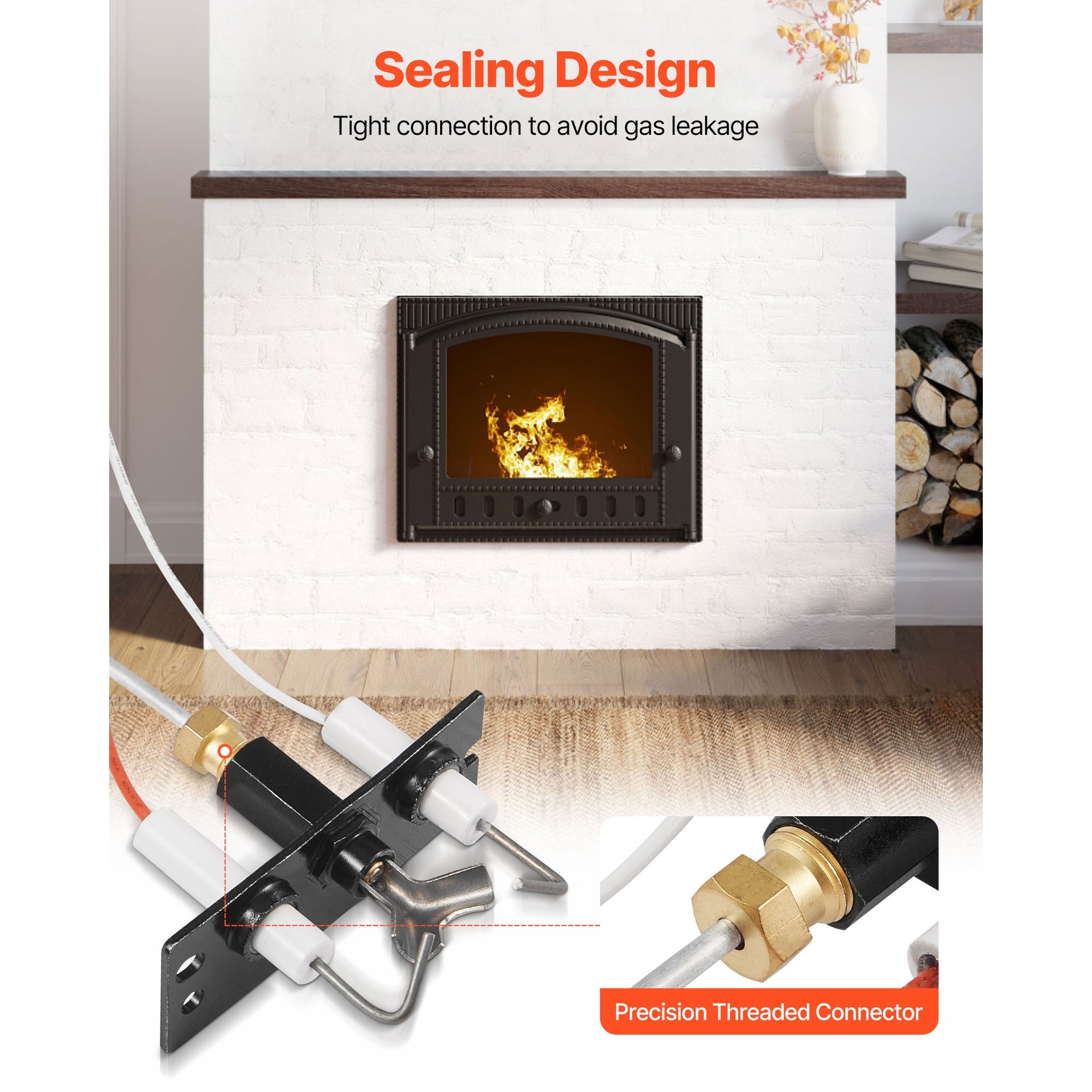 Gas Pilot Assembly, OE 2090-012, 2198-012, SRV2090-012 Fireplace Gas Pilot Assembly, Natural Gas Ignition Replacement, Fit Heatilator, Heat & Glo, Quadra-Fire, Outdoor Lifestyles, Majestic