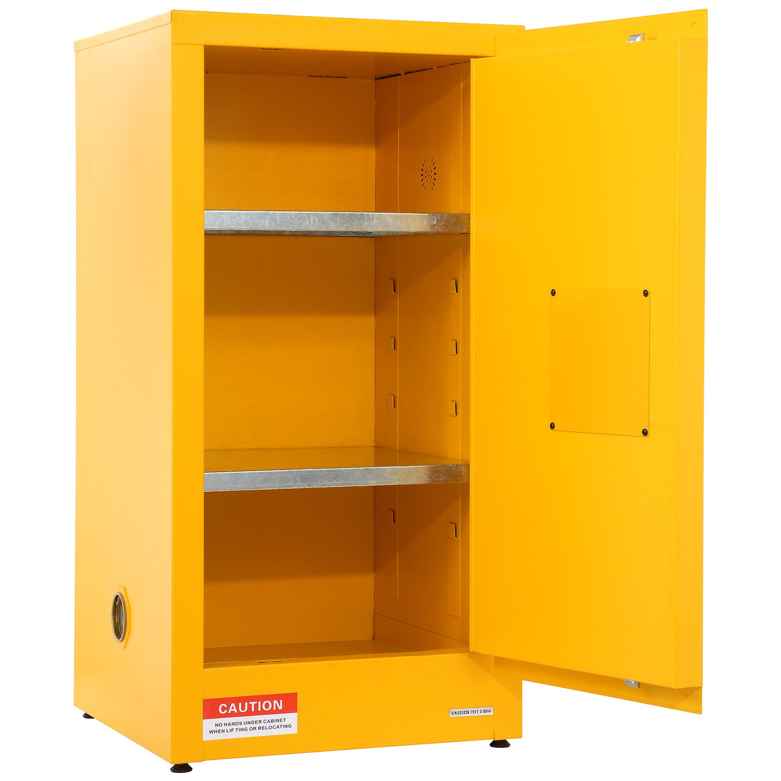 Flammable Cabinet 18.1" x 18.1" x 35.4", Galvanized Steel Safety Cabinet, Adjustable Shelf Flammable Storage Cabinet, for Commercial Industrial and Home Use