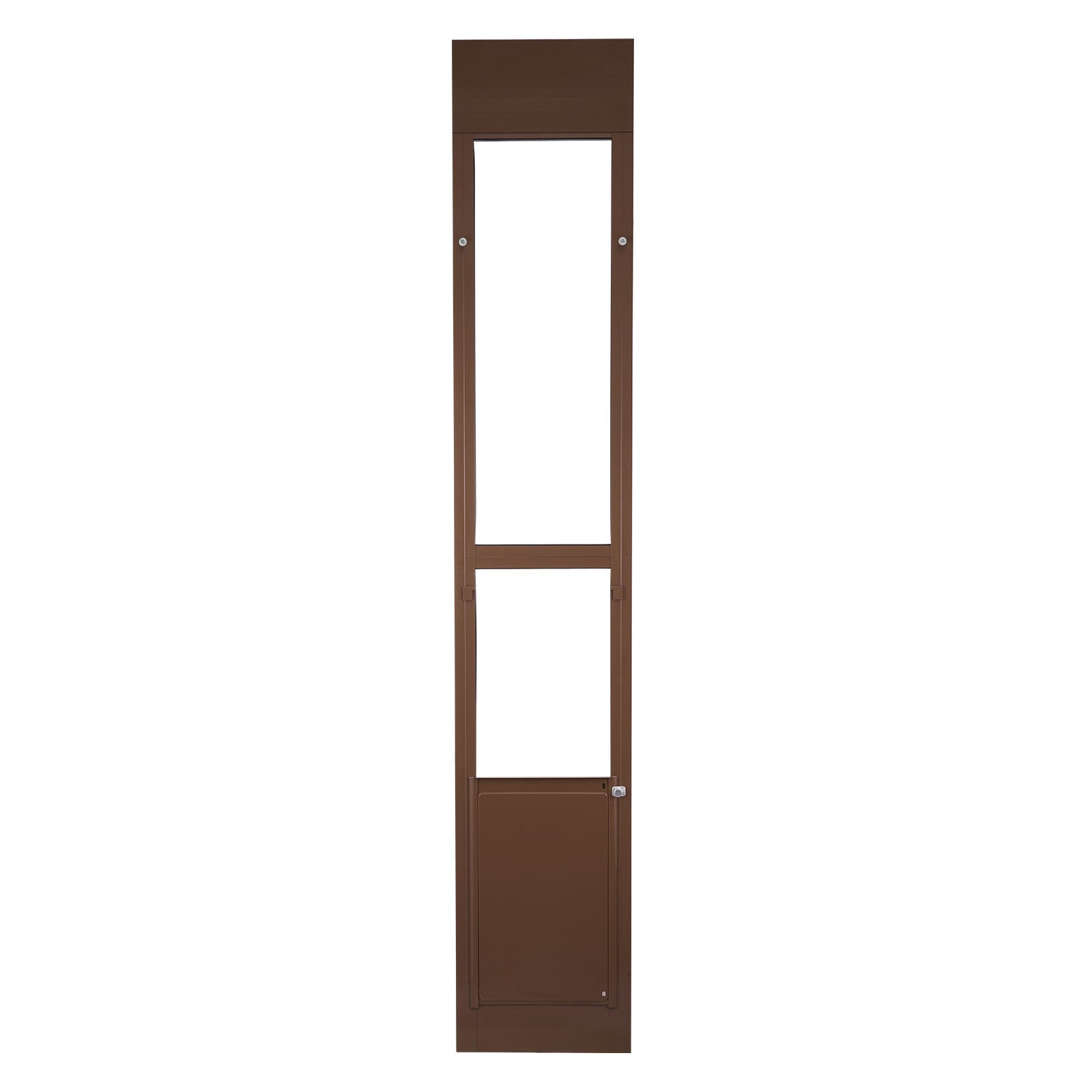 Dog Door for Sliding Glass Door, 75 7/8 to 80 11/16 in Adjustable Height, Aluminum Alloy Frame with Rotating Hinges, Lock Design, 10 1/4 x 16 1/4 in Flap, Sliding Glass Pet Door for Renters