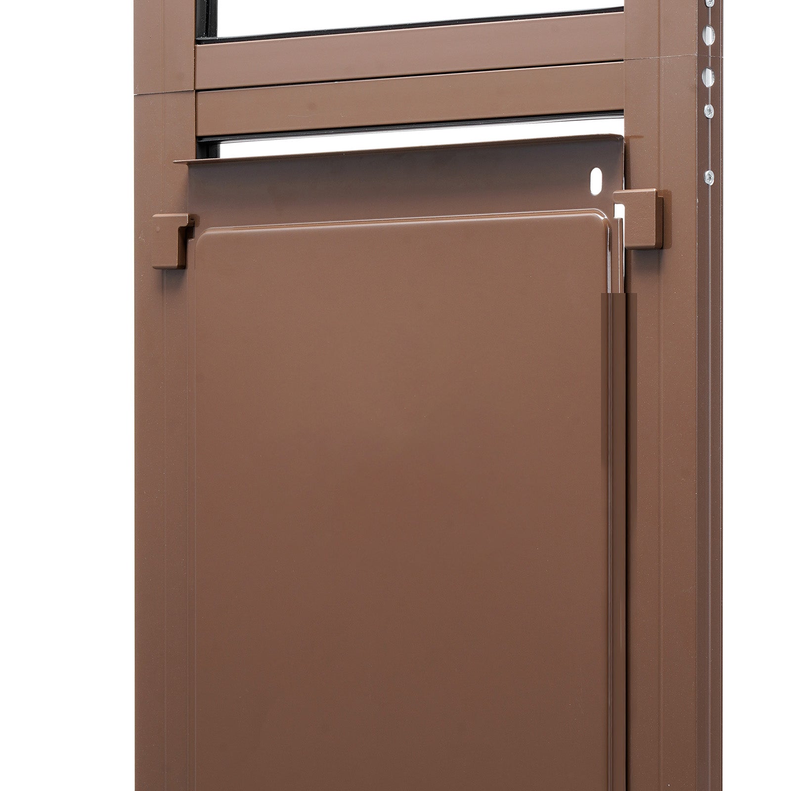 Dog Door for Sliding Glass Door, 75 7/8 to 80 11/16 in Adjustable Height, Aluminum Alloy Frame with Rotating Hinges, Lock Design, 10 1/4 x 16 1/4 in Flap, Sliding Glass Pet Door for Renters