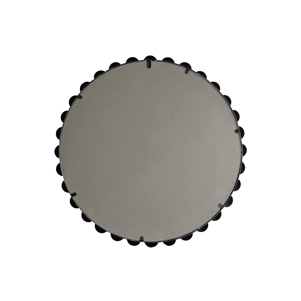 Beaded Round Wall Mirror 27"D