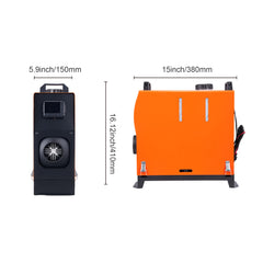Diesel Air Heater, 12V 5KW All-on-one Diesel Heater with Remote Control and LCD, 5L Fuel Tank Portable Diesel Parking Heater, Rapid Heating for RV Trailer Camper Van Boat And Indoors