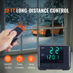Diesel Air Heater, 12V 5KW All-on-one Diesel Heater with Remote Control and LCD, 5L Fuel Tank Portable Diesel Parking Heater, Rapid Heating for RV Trailer Camper Van Boat And Indoors