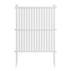 Privacy Screen Panels Kit  Air Conditioner Trash Can Enclosure  Vinyl  white color