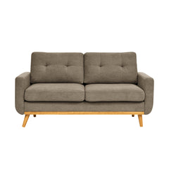 67.7" Wide Mid-Century Modern Upholstered Tufted Loveseat Sofa With Wooden Legs