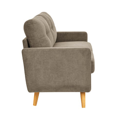 67.7" Wide Mid-Century Modern Upholstered Tufted Loveseat Sofa With Wooden Legs