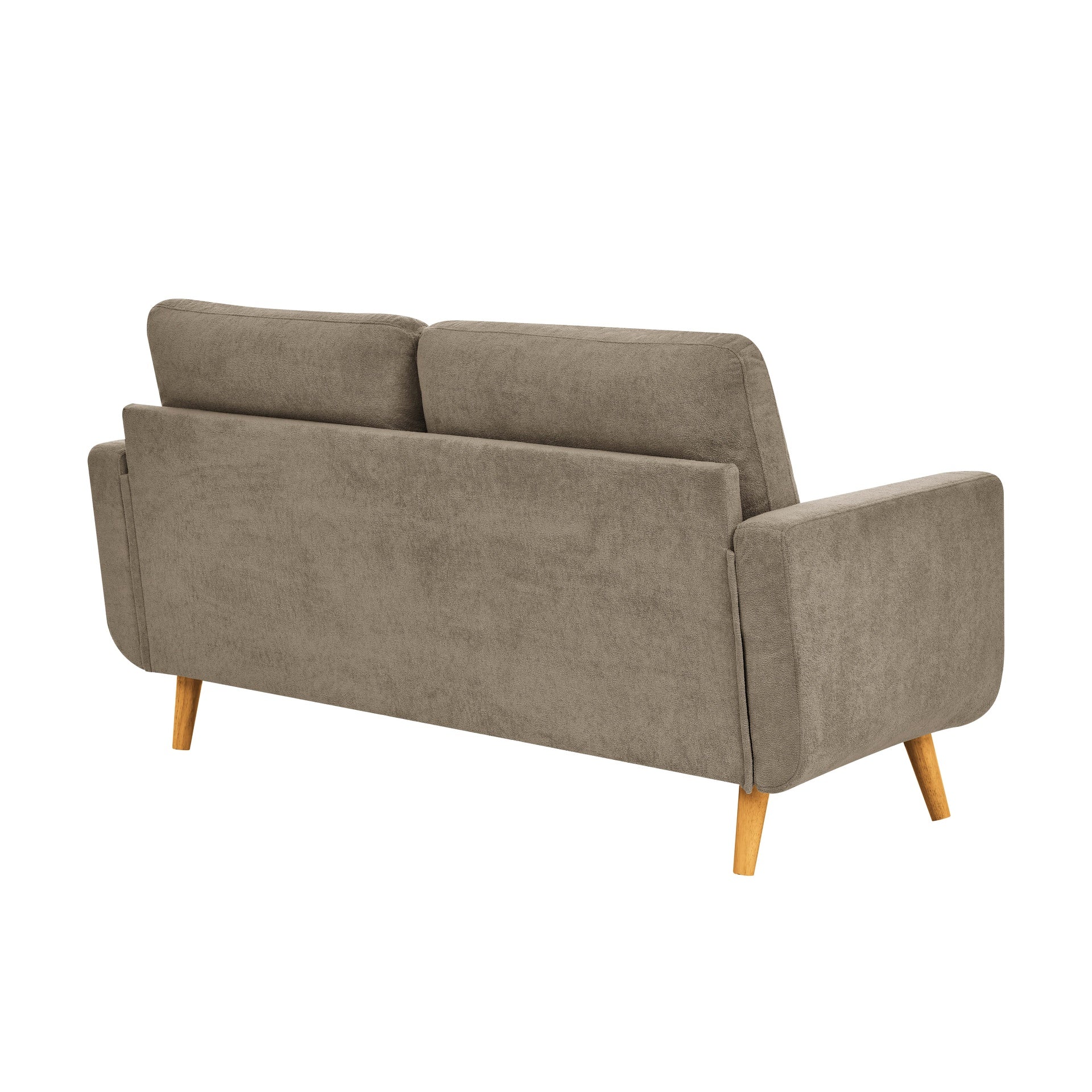 67.7" Wide Mid-Century Modern Upholstered Tufted Loveseat Sofa With Wooden Legs