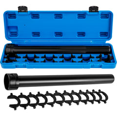 Inner Tie Rod Tool Kit, 13 Pcs Crowfoot Adapters Inner Tie Rod Tool Set, 13 Pcs Tie Rod Removal Tool, 1/2 Inch Drive Tube Tie Rods Tool, Heavy-Duty Steel Inner Tie Rod Removal Tool for Vehicle