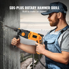 Rotary Hammer Drill Corded Drills 1" 4 Modes SDS-Plus Chipping Hammers