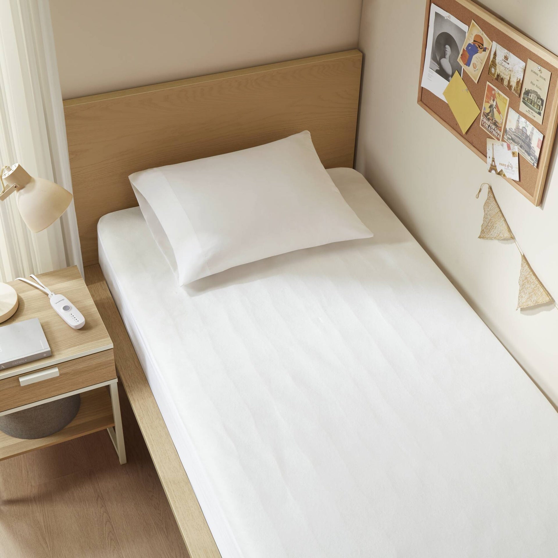 1-Piece Twin XL Heated Mattress Pad,White