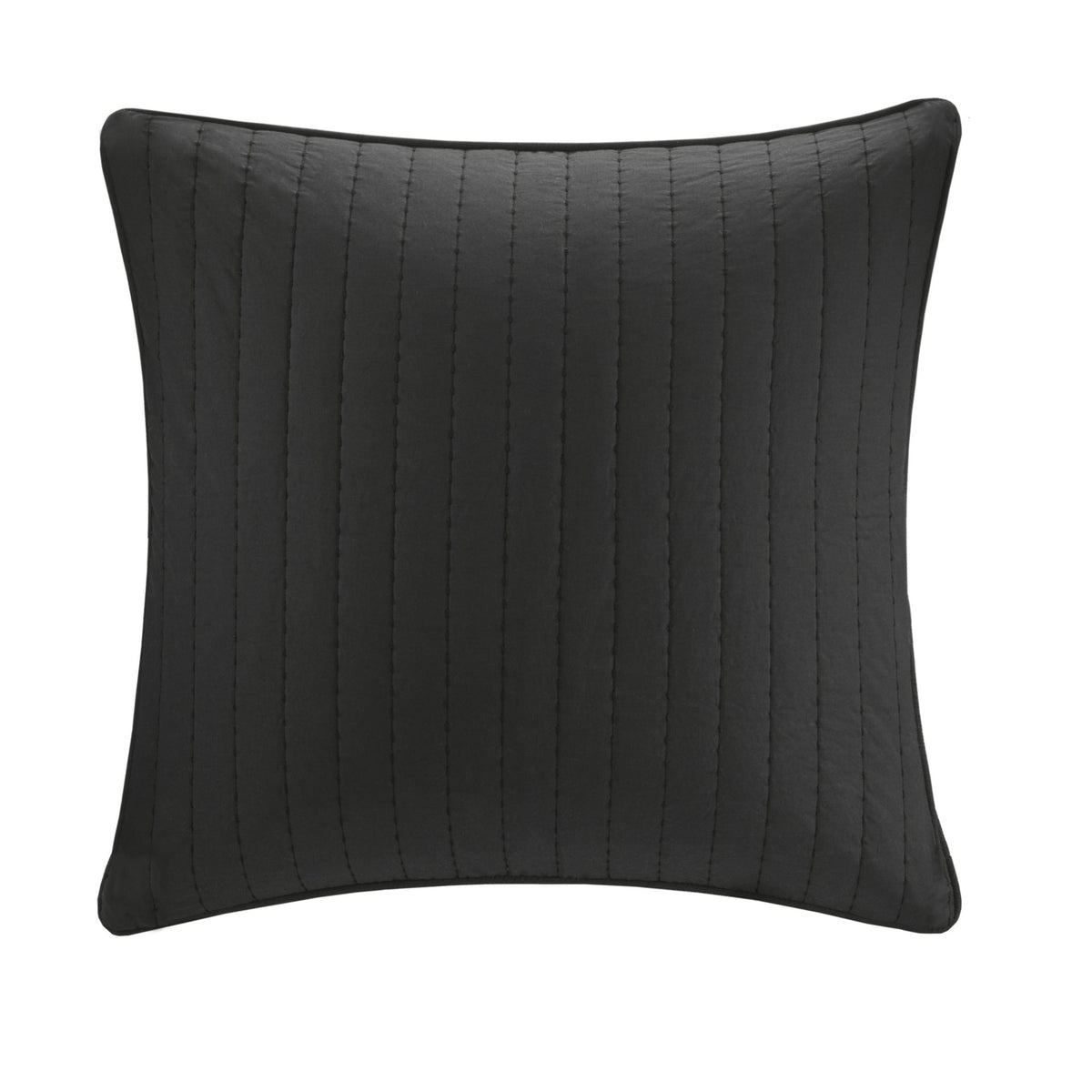 Cotton Quilted Euro Sham Black Euro Sham