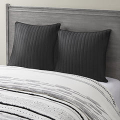 Cotton Quilted Euro Sham Black Euro Sham