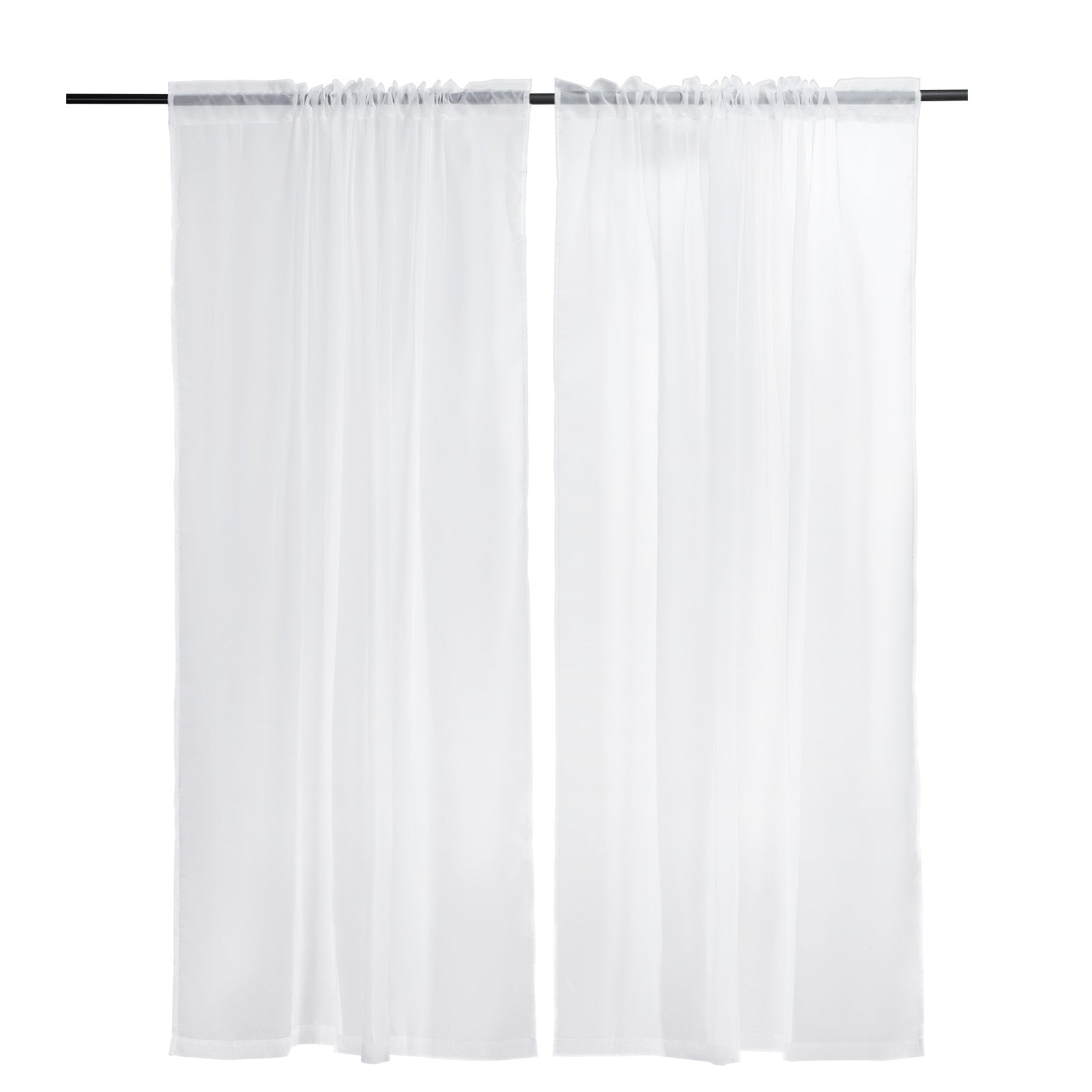 Sheer Curtains 42 W x 84 L inches 2 Panels Window Drapes Rod Pocket Polyester