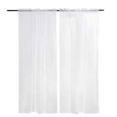 Sheer Curtains 42 W x 84 L inches 2 Panels Window Drapes Rod Pocket Polyester