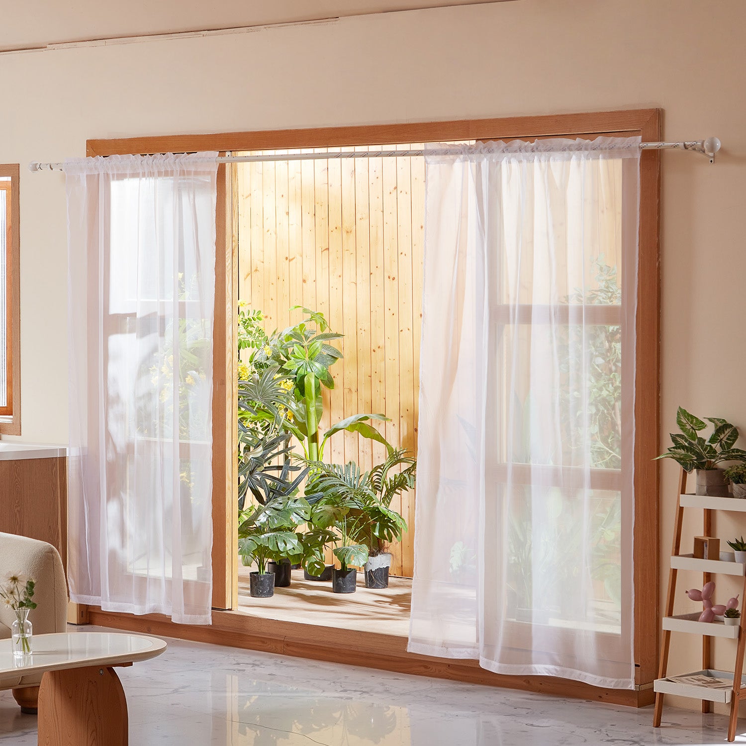 Sheer Curtains 42 W x 84 L inches 2 Panels Window Drapes Rod Pocket Polyester